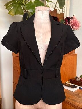 Y2K Black Short Sleeve Tailored Blazer